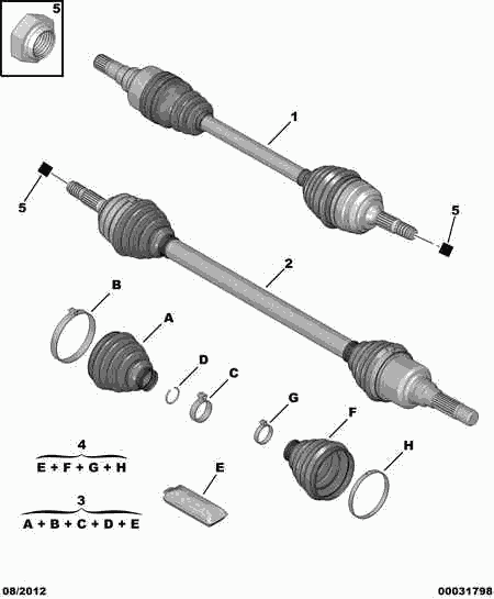 PSA 3297 24 - Dado dell'asse, Semiasse www.autoricambi360.it