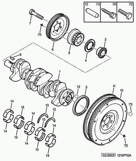 PSA 0515 R8 - Puleggia cinghia, Albero a gomiti www.autoricambi360.it