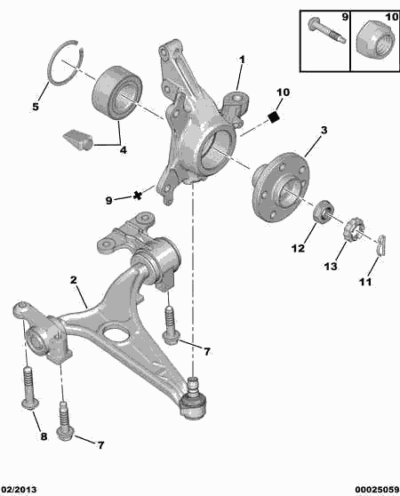 PSA 3520 X0 - Braccio oscillante, Sospensione ruota www.autoricambi360.it