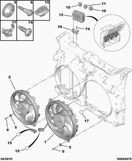 PSA 1253 Q7 - Ventola, Raffreddamento motore www.autoricambi360.it