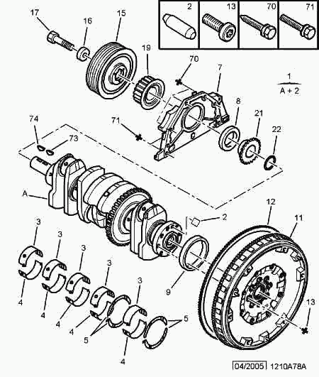 PSA 0515 V6 - Puleggia cinghia, Albero a gomiti www.autoricambi360.it