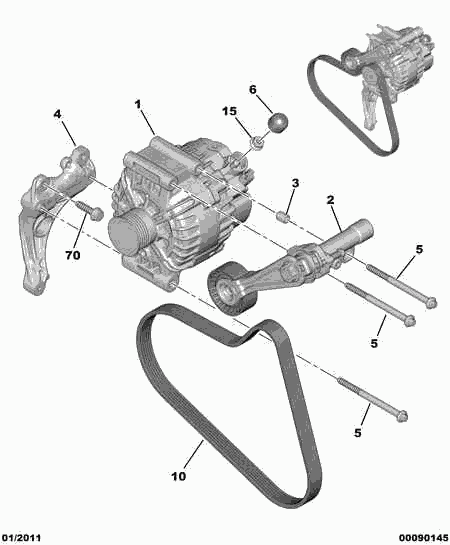 PSA 5705 KG - Alternatore www.autoricambi360.it