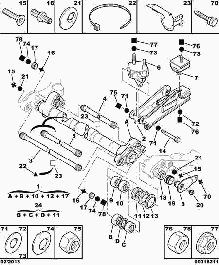 PSA 5154.10 - Kit riparazione, Braccio oscillante www.autoricambi360.it