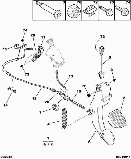 PSA 2182.95 - Cilindro secondario, Frizione www.autoricambi360.it