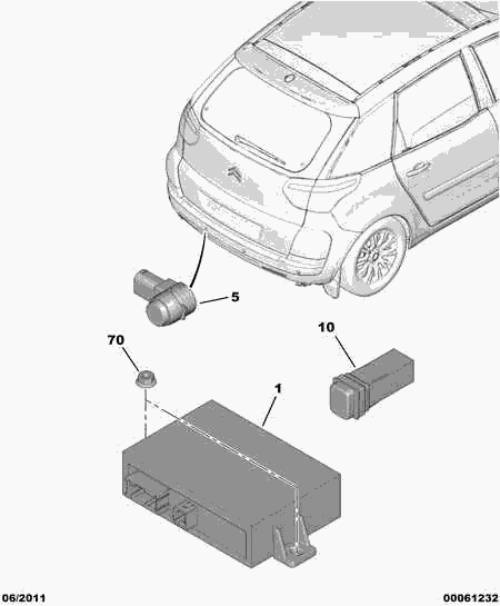 PSA 6590 A5 - Sensore, Assistenza parcheggio www.autoricambi360.it