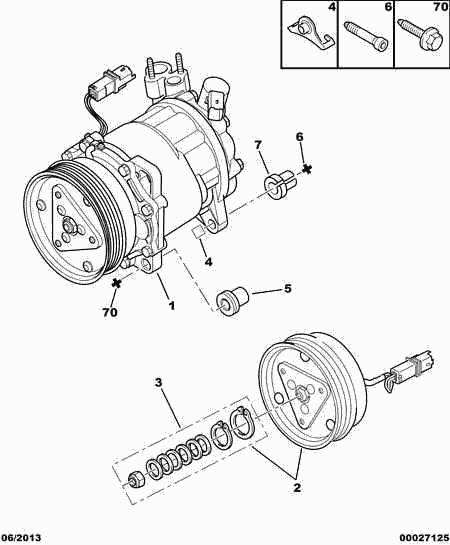 PSA 6453 RS - Compressore, Climatizzatore www.autoricambi360.it