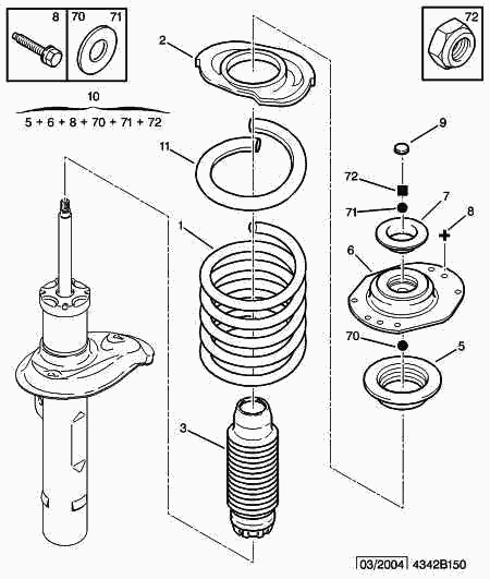 PSA 5038 62 - Supporto ammortizzatore a molla www.autoricambi360.it