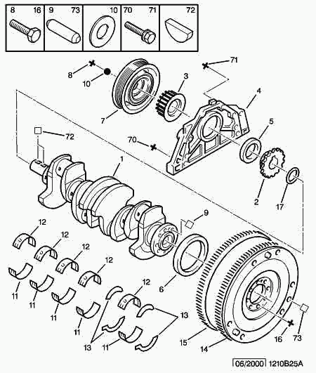 PSA 0515.K6 - Puleggia cinghia, Albero a gomiti www.autoricambi360.it