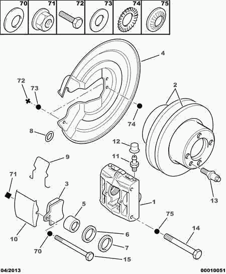 PSA 4251 29 - Kit pastiglie freno, Freno a disco www.autoricambi360.it