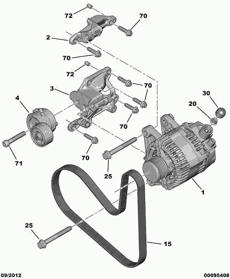 PSA 96 758 744 80 - Kit Cinghie Poly-V www.autoricambi360.it