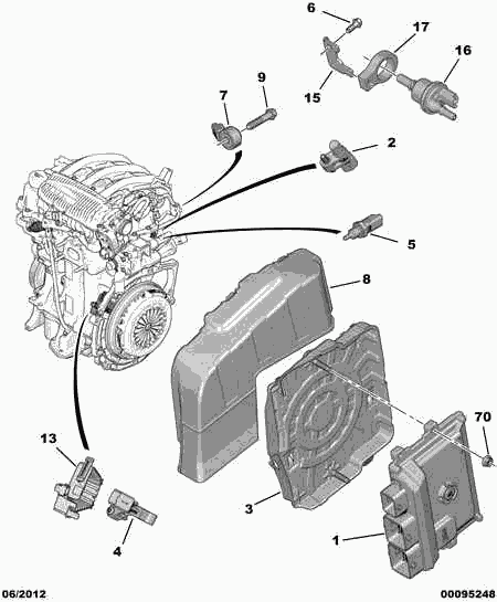 PSA 96 703 403 80 - Sensore, Temperatura refrigerante www.autoricambi360.it