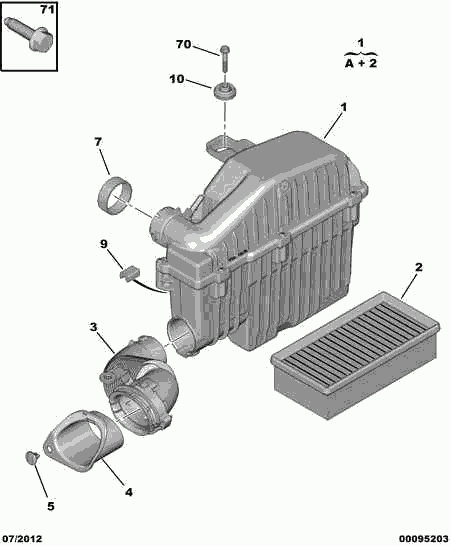 PSA 96 747 255 80 - Filtro aria www.autoricambi360.it