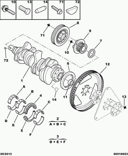 PSA 0515.S2 - Puleggia cinghia, Albero a gomiti www.autoricambi360.it