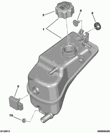 PSA 1323.23 - Serbatoio compensazione, Refrigerante www.autoricambi360.it