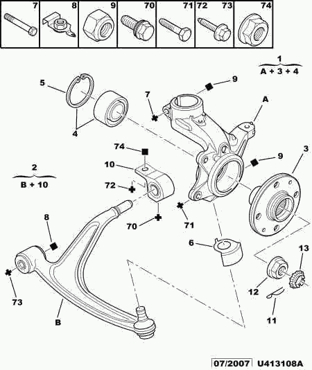 PSA 3520 V3 - Braccio oscillante, Sospensione ruota www.autoricambi360.it