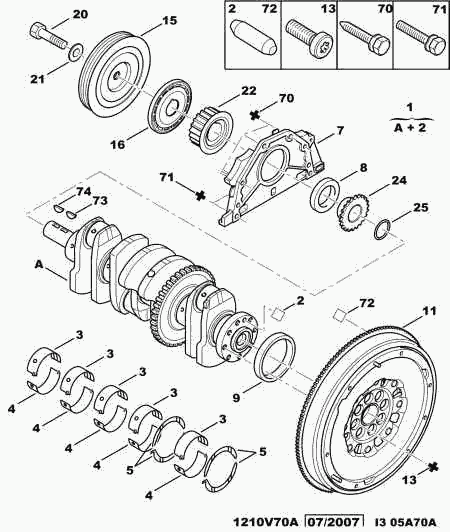 PSA 0515.V3 - Puleggia cinghia, Albero a gomiti www.autoricambi360.it