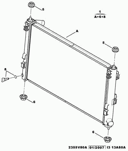 PSA 1330.T0 - Radiatore, Raffreddamento motore www.autoricambi360.it