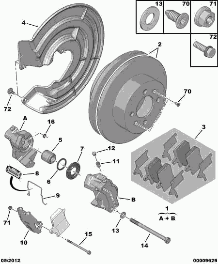 PSA 4253.34 - Kit pastiglie freno, Freno a disco www.autoricambi360.it