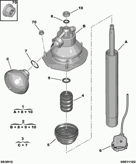 PSA 5033 66 - Kit parapolvere, Ammortizzatore www.autoricambi360.it