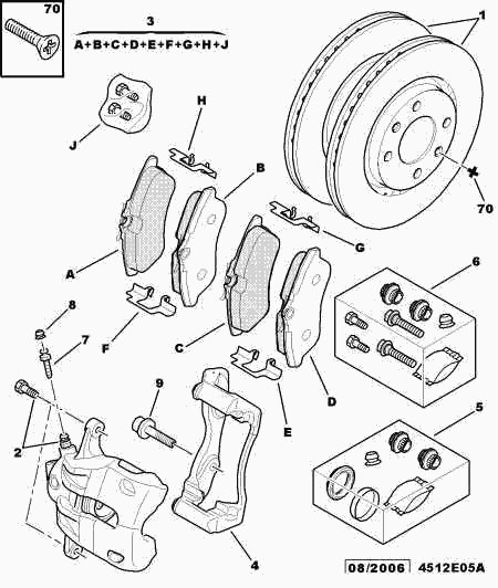 PSA 4253 45 - Kit pastiglie freno, Freno a disco www.autoricambi360.it