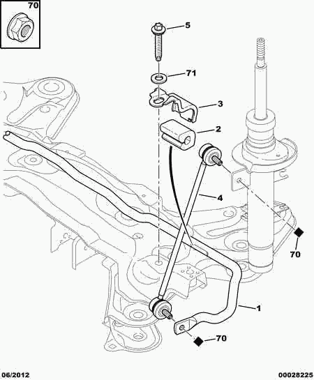 PSA 5087.59 - Asta / Puntone, Stabilizzatore www.autoricambi360.it