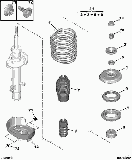 PSA 5031 80 - Supporto ammortizzatore a molla www.autoricambi360.it
