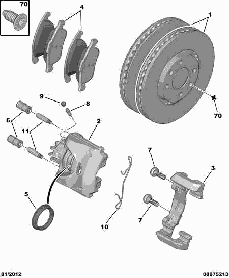 PSA 4254 25 - Kit pastiglie freno, Freno a disco www.autoricambi360.it