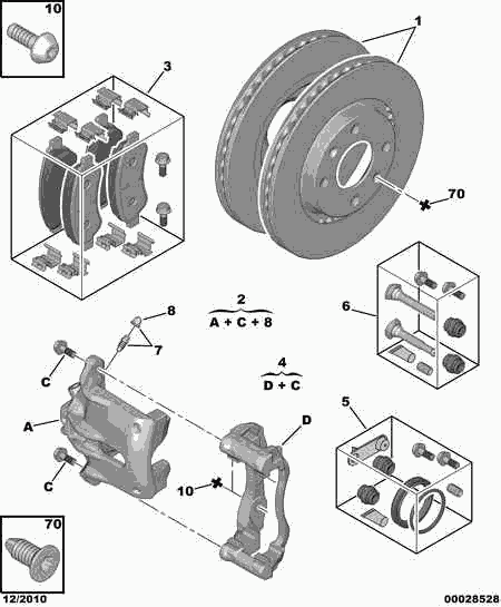 PSA 4253 42 - Kit pastiglie freno, Freno a disco www.autoricambi360.it
