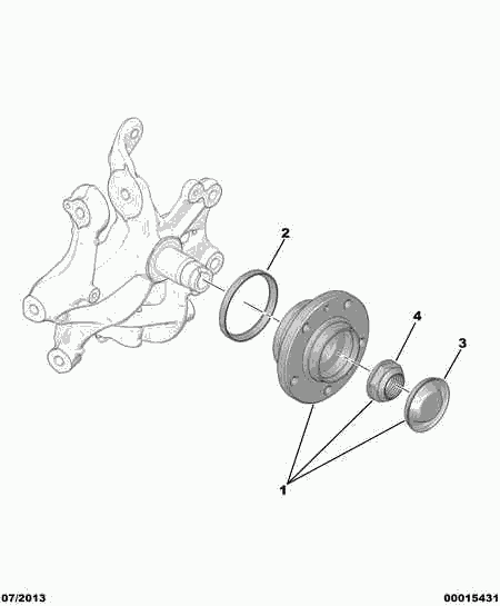PSA 3748.87 - Mozzo ruota www.autoricambi360.it