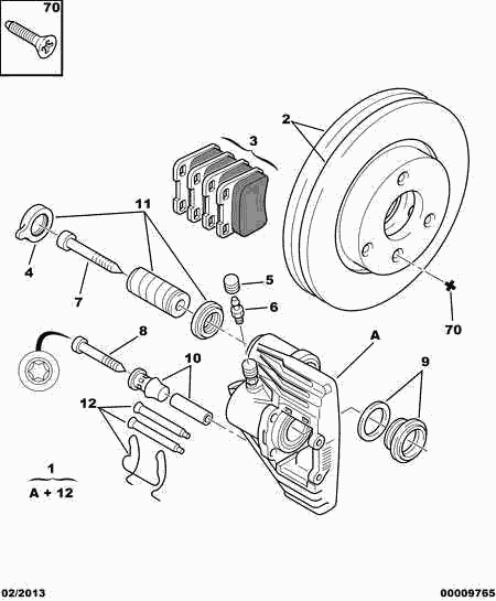 PSA 4252 85 - Kit pastiglie freno, Freno a disco www.autoricambi360.it