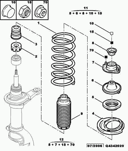 PSA 5035 27 - Cuscinetto volvente, Supporto ammortizz. a molla www.autoricambi360.it