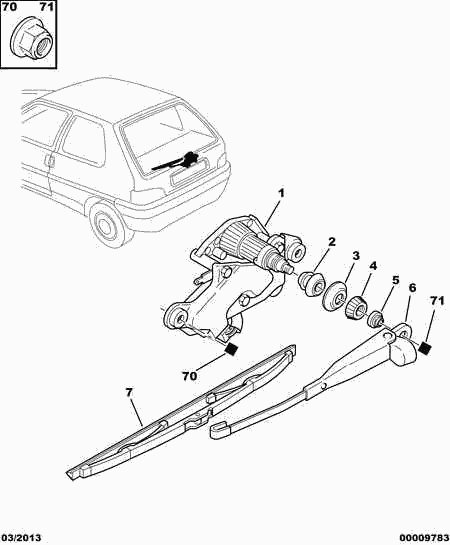 PSA 6429 H9 - Serie bracci tergi, Pulizia cristalli www.autoricambi360.it