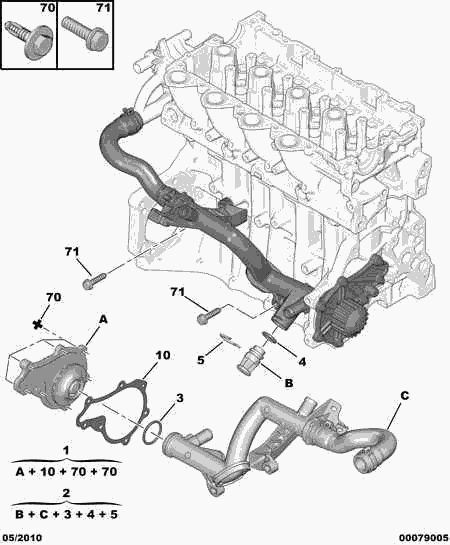 PSA 1201 G9 - Pompa acqua www.autoricambi360.it