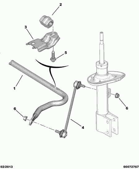 PSA 98 049 474 80 - Asta / Puntone, Stabilizzatore www.autoricambi360.it