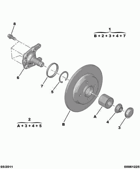 PSA 3748 94 - Kit cuscinetto ruota www.autoricambi360.it