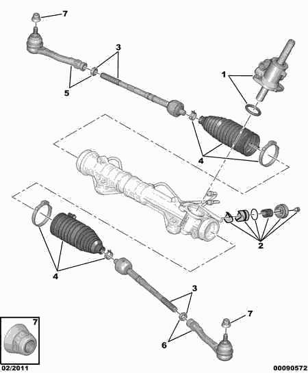 PSA 3812.F4 - Giunto assiale, Asta trasversale www.autoricambi360.it