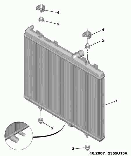PSA 1330.T1 - Radiatore, Raffreddamento motore www.autoricambi360.it