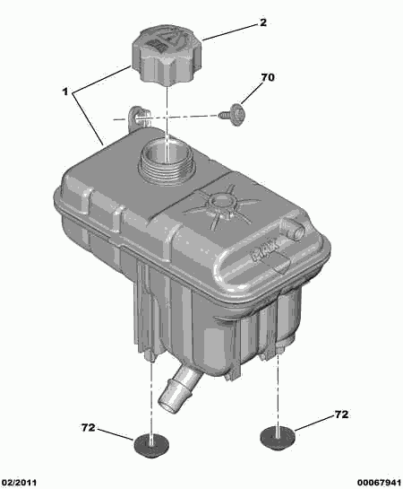 PSA 1323.V1 - Serbatoio compensazione, Refrigerante www.autoricambi360.it