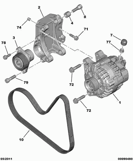 PSA 5751 G7 - Kit Cinghie Poly-V www.autoricambi360.it