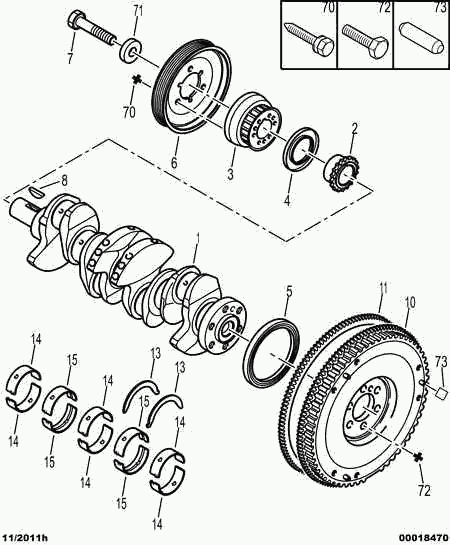 PSA 0515 N0 - Puleggia cinghia, Albero a gomiti www.autoricambi360.it