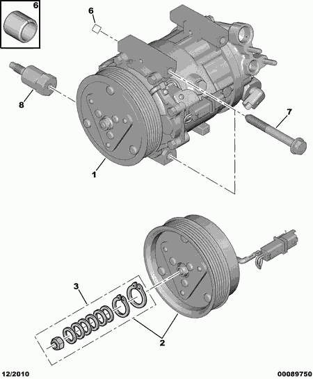PSA 6453.RE - Compressore, Climatizzatore www.autoricambi360.it