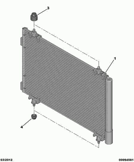 PSA 6455.CX - Condensatore, Climatizzatore www.autoricambi360.it