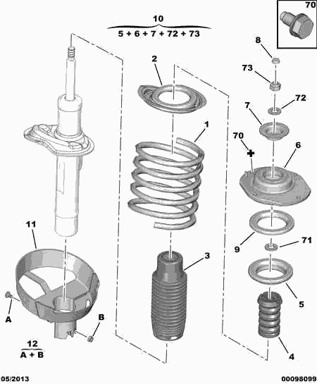 PSA 5031 81 - Supporto ammortizzatore a molla www.autoricambi360.it