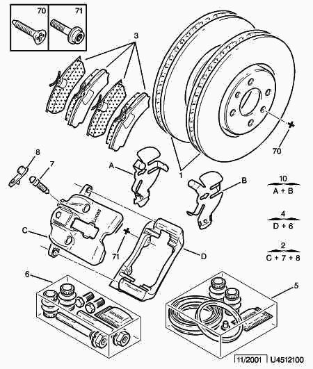PSA 4252 13 - Kit pastiglie freno, Freno a disco www.autoricambi360.it