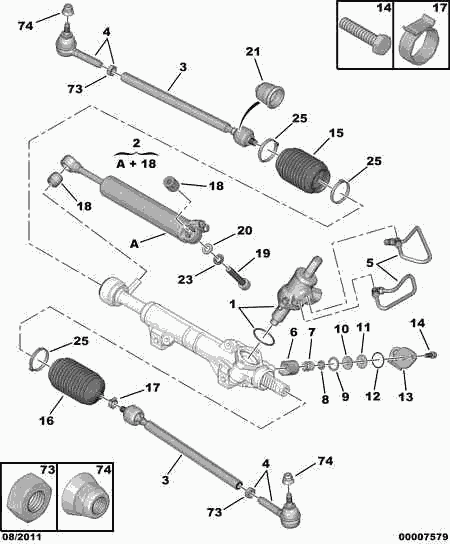 PSA 3812 E4 - Giunto assiale, Asta trasversale www.autoricambi360.it