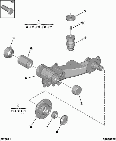 PSA 5132.60 - Kit riparazione, Braccio oscillante www.autoricambi360.it