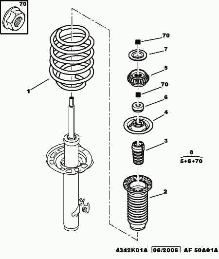 PSA 5031 98 - Kit parapolvere, Ammortizzatore www.autoricambi360.it