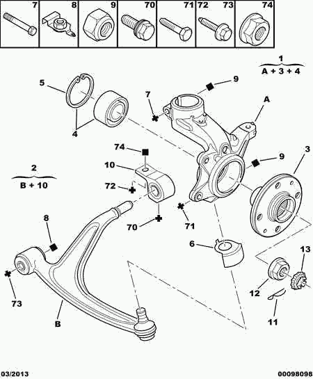 PSA 3520 V3 - Braccio oscillante, Sospensione ruota www.autoricambi360.it
