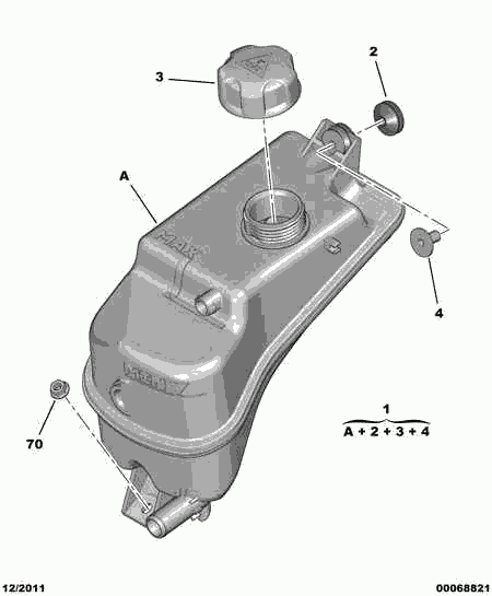 PSA 1323.14 - Serbatoio compensazione, Refrigerante www.autoricambi360.it