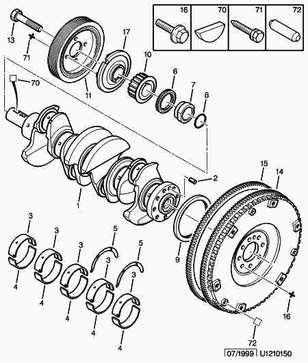 PSA 0515.N7 - Puleggia cinghia, Albero a gomiti www.autoricambi360.it